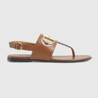 Gucci Women Thong Sandal with Horsebit-Brown 834431AAEZJ