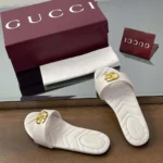 Gucci Women's Slide Sandal with Doube G-White 832449BKO00