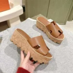 Hermes Damen Eze 30 Sandale-Braun H221026ZA3