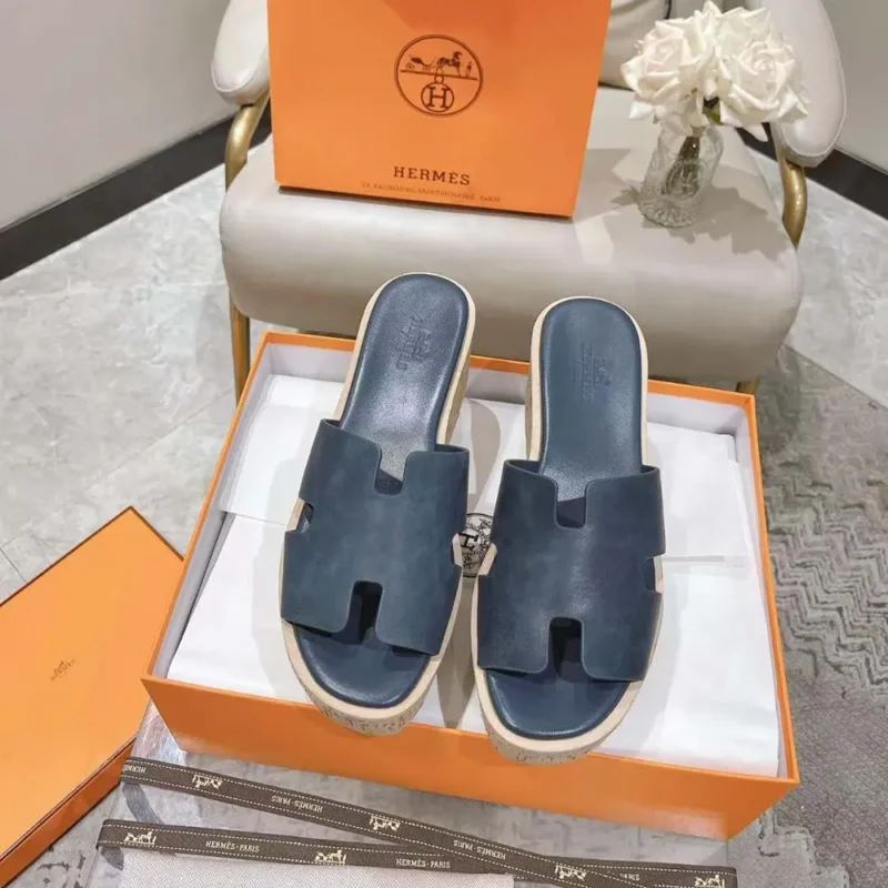 Hermes Women Eze 30 Sandal-Navy H232150ZQ