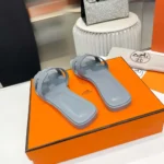 Hermes Women Oran Sandal-Light Blue H202272Z