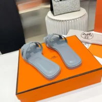 Hermes Women Oran Sandal-Light Blue H202272Z (1)