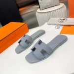 Hermes Women Oran Sandal-Light Blue H202272Z