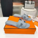 Hermes Women Oran Sandal-Light Blue H202272Z