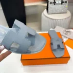 Hermes Women Oran Sandal-Light Blue H202272Z