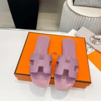 Hermes Women Oran Sandal-Light Purple H202230Z (1)