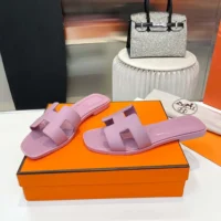 Hermes Women Oran Sandal-Light Purple H202230Z (1)