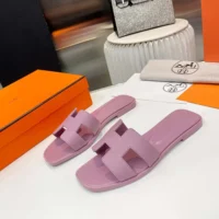 Hermes Women Oran Sandal-Light Purple H202230Z (1)