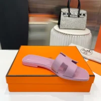 Hermes Women Oran Sandal-Light Purple H202230Z (1)