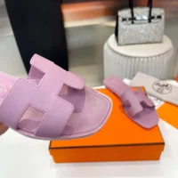 Hermes Women Oran Sandal-Light Purple H202230Z (1)
