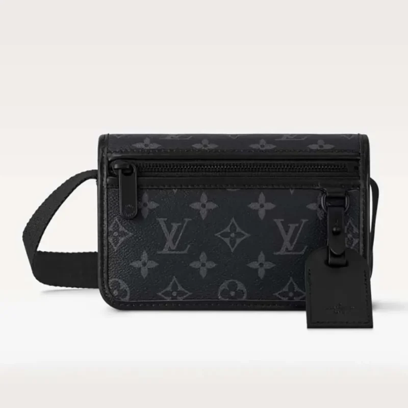 Portafoglio indossabile Louis Vuitton LV Bosphore da uomo Monogram Eclipse-Nero M12599