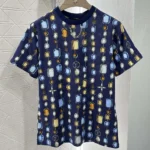Louis Vuitton Herr T-shirt med halsbandstryck 1AI462