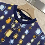 Louis Vuitton Herr T-shirt med halsbandstryck 1AI462