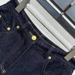 Mini shorts in denim con risvolto da donna Louis Vuitton 1AI160