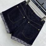 Mini shorts in denim con risvolto da donna Louis Vuitton 1AI160