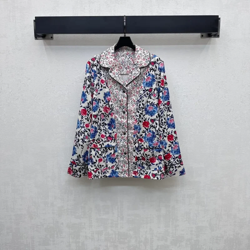 Louis Vuitton Damen Floral Vine Pyjama Shirt 1AHHVI