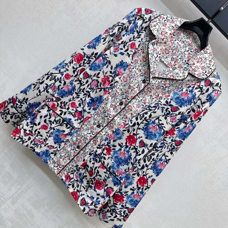 Louis Vuitton Damen Floral Vine Pyjama Shirt 1AHHVI