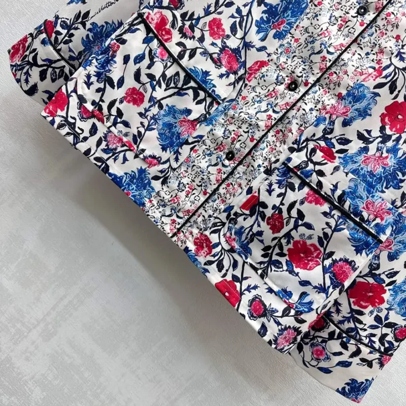 Louis Vuitton Damen Floral Vine Pyjama Shirt 1AHHVI
