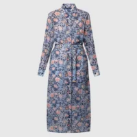 Louis Vuitton Women Floral Vine Shirt Dress 1AHHZY (1)