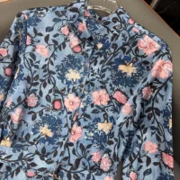 Louis Vuitton Women Floral Vine Shirt Dress 1AHHZY (1)