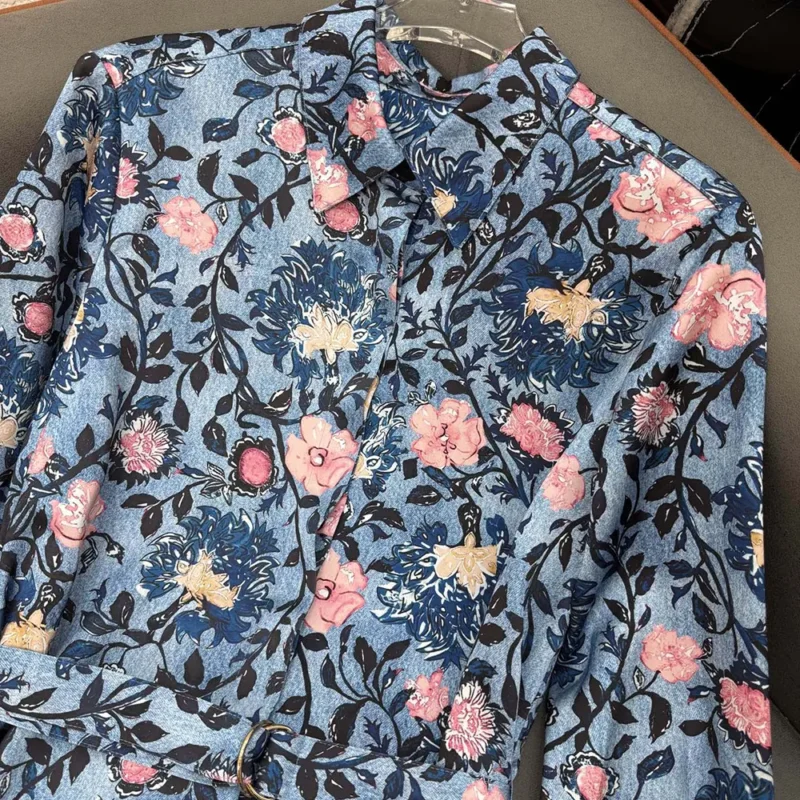 Louis Vuitton Women Floral Vine Shirt Dress 1AHHZY