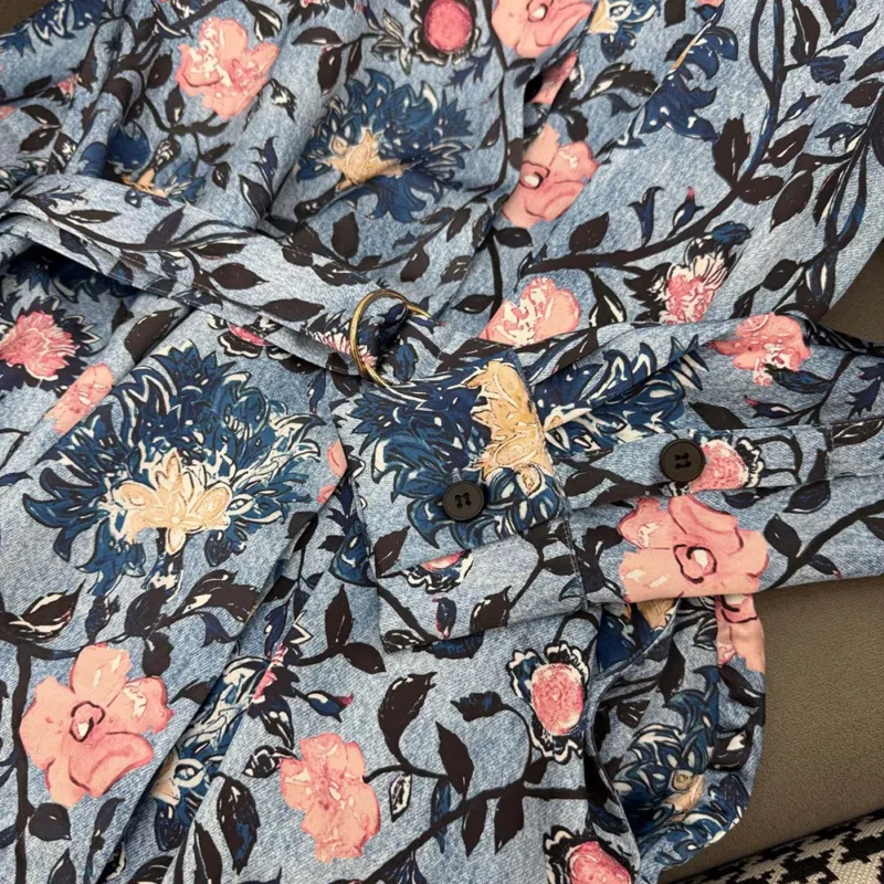 Louis Vuitton Women Floral Vine Shirt Dress 1AHHZY