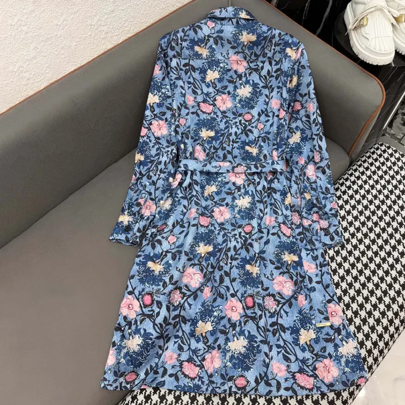 Louis Vuitton Women Floral Vine Shirt Dress 1AHHZY