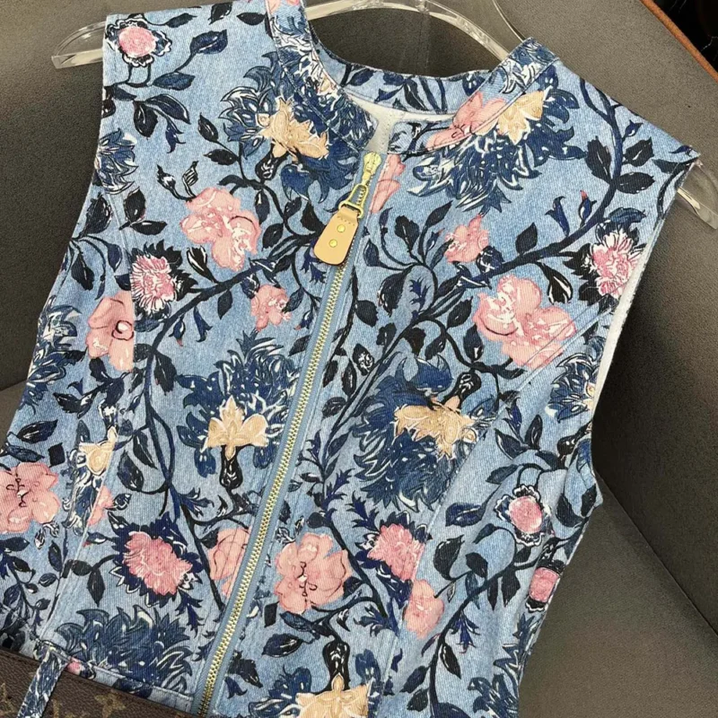 Louis Vuitton Women Floral Vine Zip-Up Dress 1AHHZ2