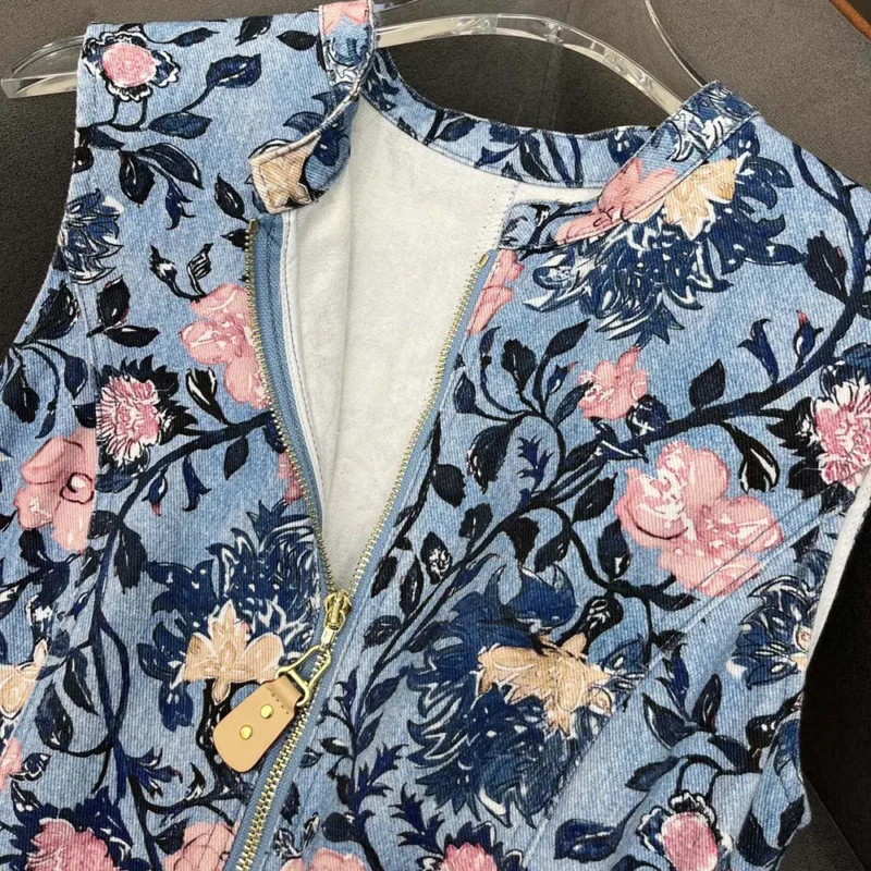 Louis Vuitton Women Floral Vine Zip-Up Dress 1AHHZ2