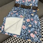 Abito con zip a motivo floreale Louis Vuitton da donna 1AHHZ2