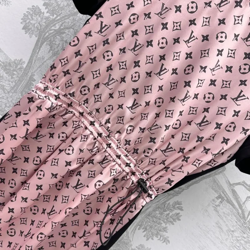 Louis Vuitton Women Monogram Front Drawstring Dress 1AIAYM