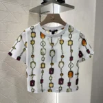 Louis Vuitton Dam Halsband Tryckt Crop Top 1AI438