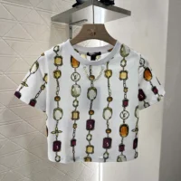 Louis Vuitton Women Necklace Print Crop Top 1AI438 (1)