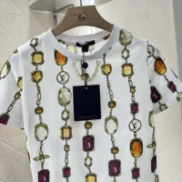 Louis Vuitton Women Necklace Print Crop Top 1AI438 (1)