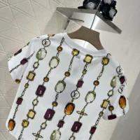 Louis Vuitton Women Necklace Print Crop Top 1AI438 (1)