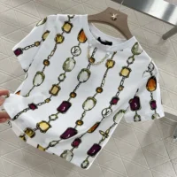 Louis Vuitton Women Necklace Print Crop Top 1AI438 (1)