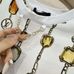Louis Vuitton Dam Halsband Tryckt Crop Top 1AI438