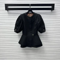 Louis Vuitton Women Puff-Sleeve Peplum Jacket 1AIBB6 (1)