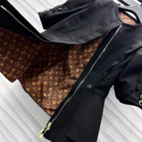 Louis Vuitton Women Puff-Sleeve Peplum Jacket 1AIBB6 (1)