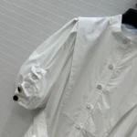 Louis Vuitton Women Puff-Sleeve Shirt Dress 1AIAOP