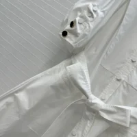 Louis Vuitton Women Puff-Sleeve Shirt Dress 1AIAOP (1)