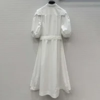Louis Vuitton Women Puff-Sleeve Shirt Dress 1AIAOP (1)