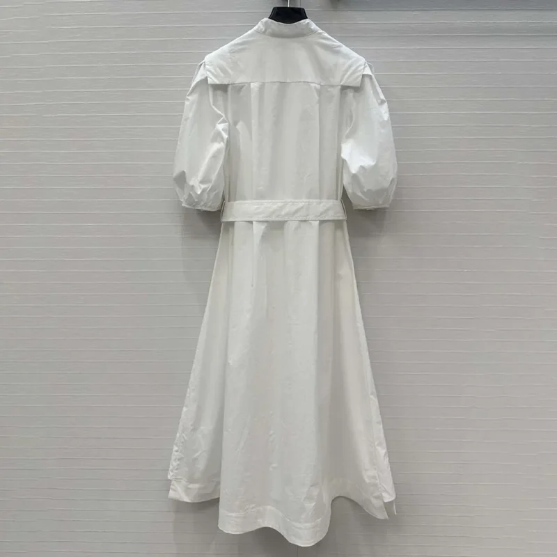 Louis Vuitton Women Puff-Sleeve Shirt Dress 1AIAOP