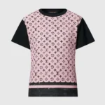 T-shirt da donna Louis Vuitton con monogramma frontale lavato 1AIAZY