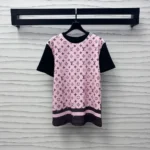 T-shirt da donna Louis Vuitton con monogramma frontale lavato 1AIAZY