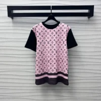 Louis Vuitton Women Washed Monogram Front T-Shirt 1AIAZY (1)