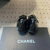 Chanel Women Ballet Flats Shiny Calfskin-Black G46520 (1)