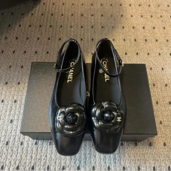 Ballerine Chanel da donna in pelle di vitello lucida - Nero G46520