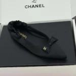 Chanel Damen Ballerinas Seidensatin-Schwarz G46546