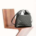 Chanel Women Large Backpack Calfskin Gold Tone Metal-Black AS5523